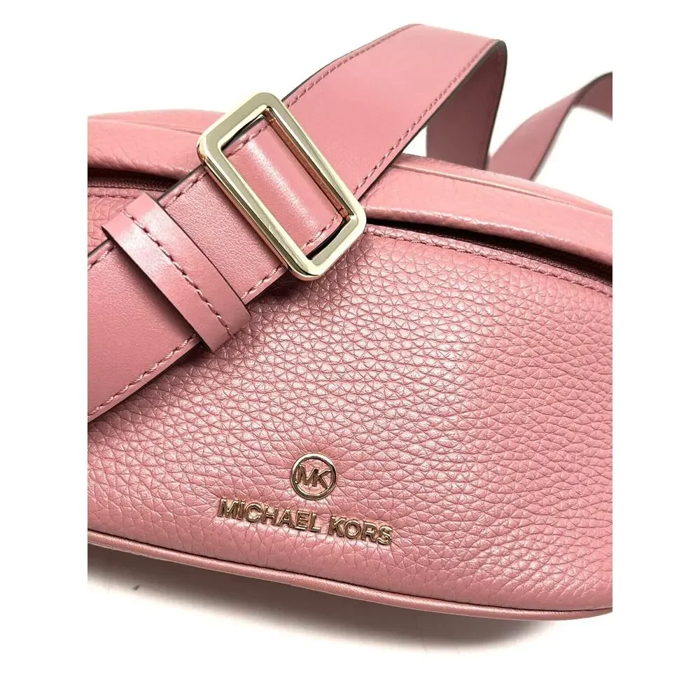 Michael Kors Slater Extra Small Pebbled Leather Sling Fanny Pack Rose Pink XS